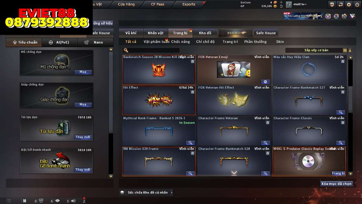 shop acc cf uy tin gia re